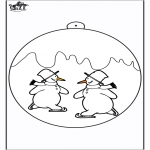 Coloriages Noël - Boule de Noël - bonhomme de neige