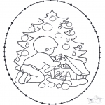 Bricoler cartes de broder - Carte à broder arbre de Noël