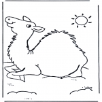 Coloriages d'animaux - Chameau