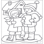 Coloriages hiver - Chants dans la neige