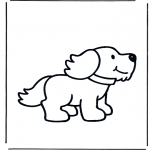Coloriages d'animeaux - Chien