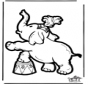 Dessin à piquer - Éléphant