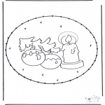 Bricolage cartes de piquer - Dessin à piquer - Noël