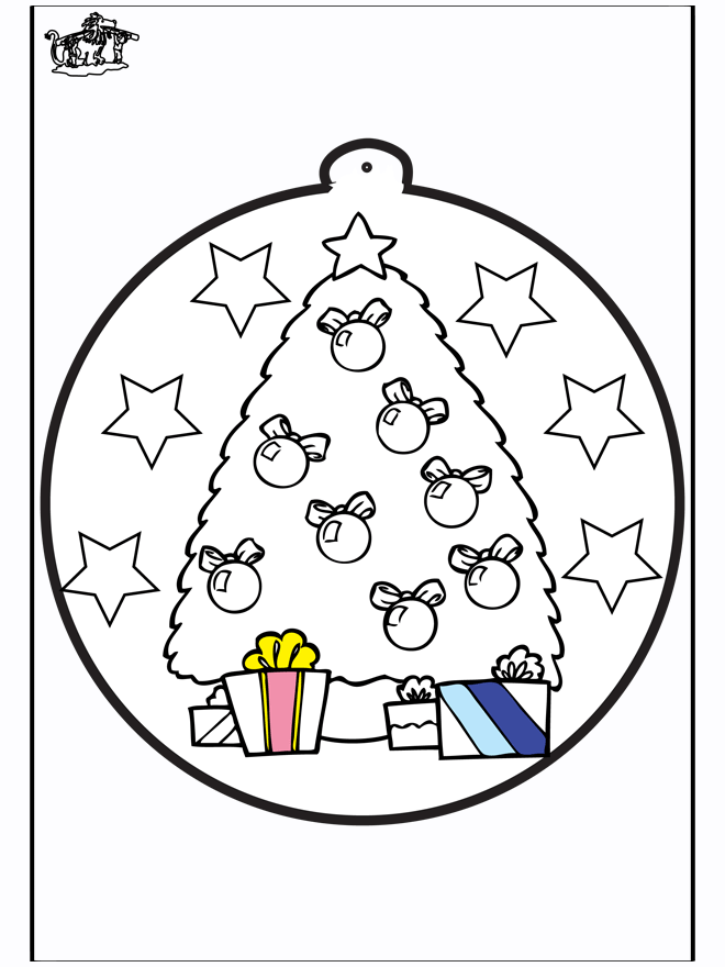 Dessin à piquer - Sapin de Noël