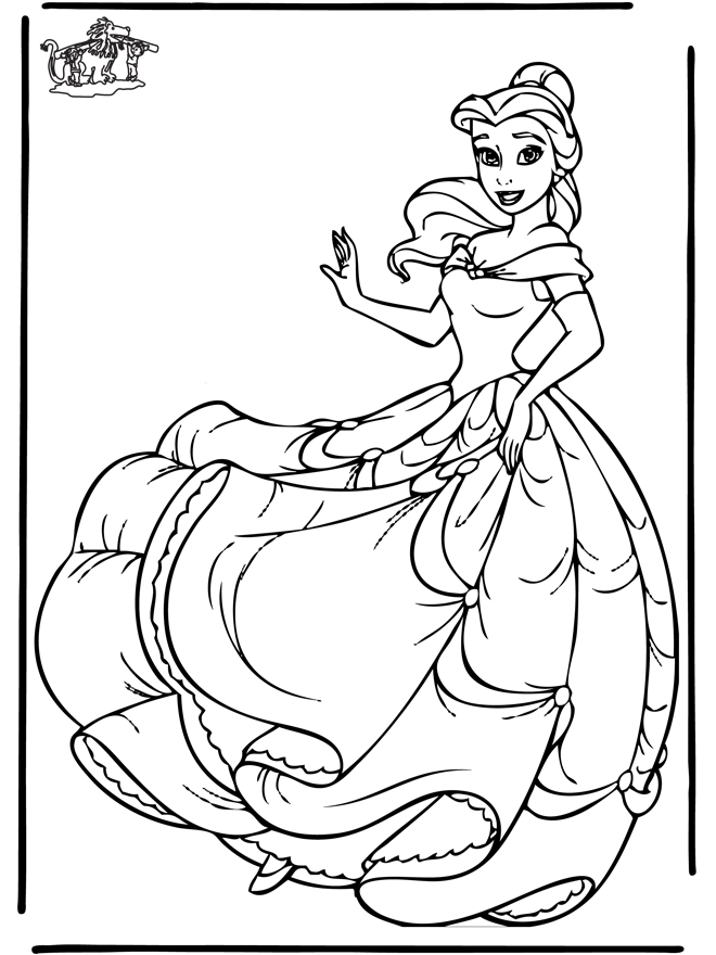 coloriage princesses disney. Disney #39; Princesse Bella 2