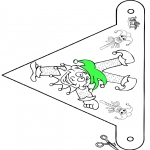 Bricoler coloriages - Drapeau Carnaval