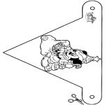 Bricoler coloriages - Drapeau Noël 4