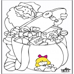 Coloriages Noël - Père Noël - Coloriage 1