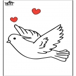 Coloriages d'animaux - Pigeon