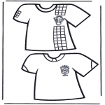 Coloriages faits divers - T-shirts de  foot
