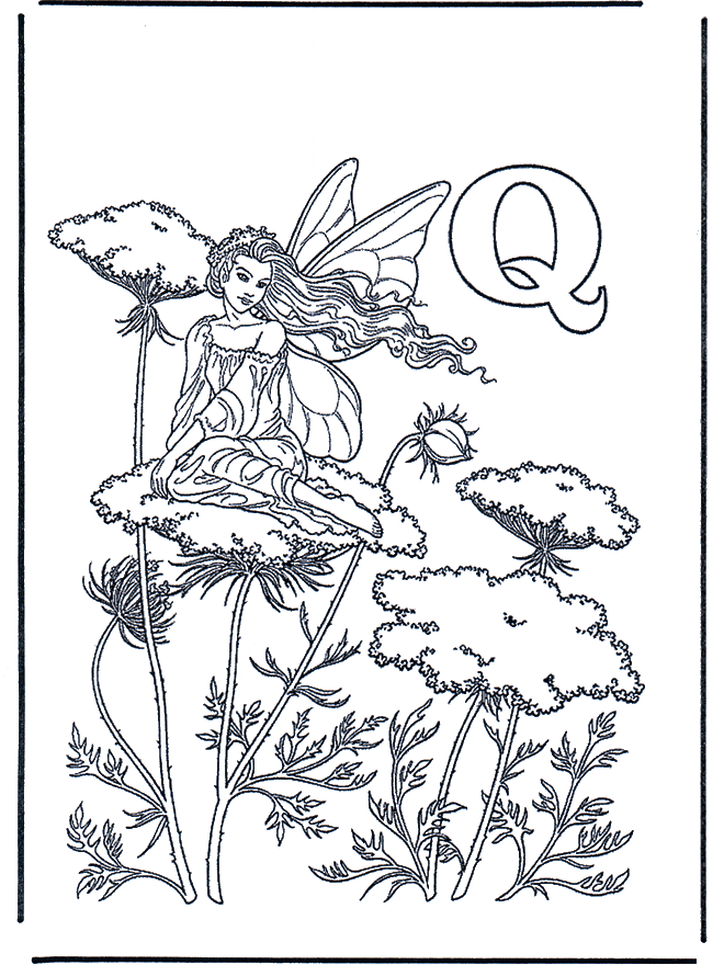 Alfabet Q - Coloriages alphabet