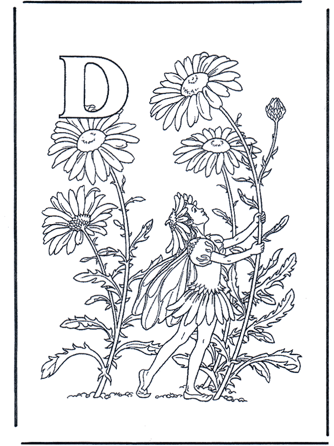 Alphabet D - Coloriages alphabet