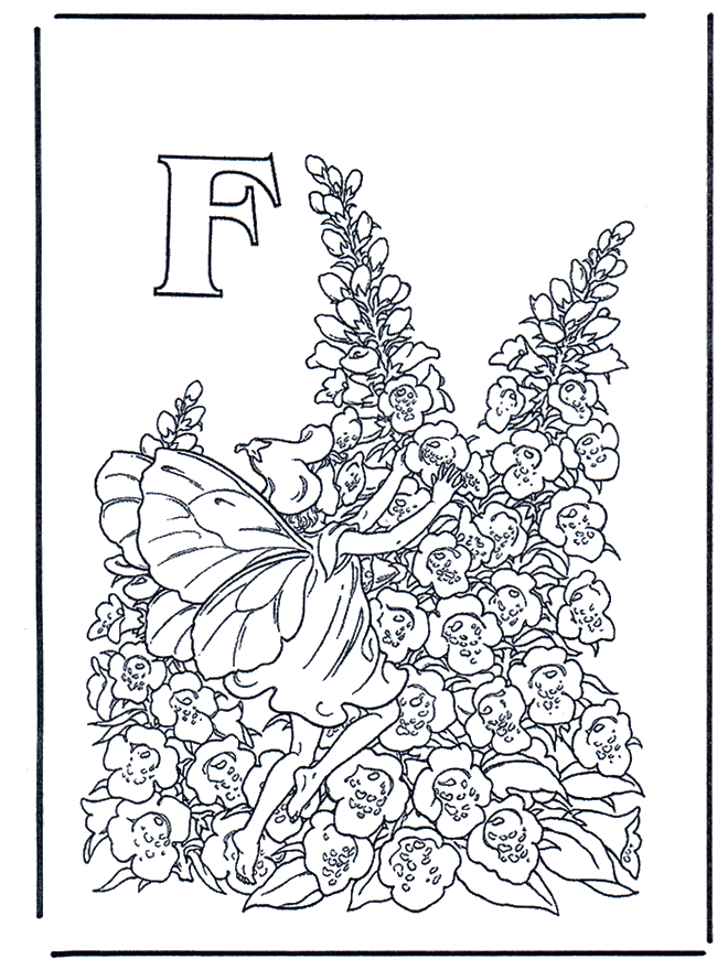 Alphabet F - Coloriages alphabet