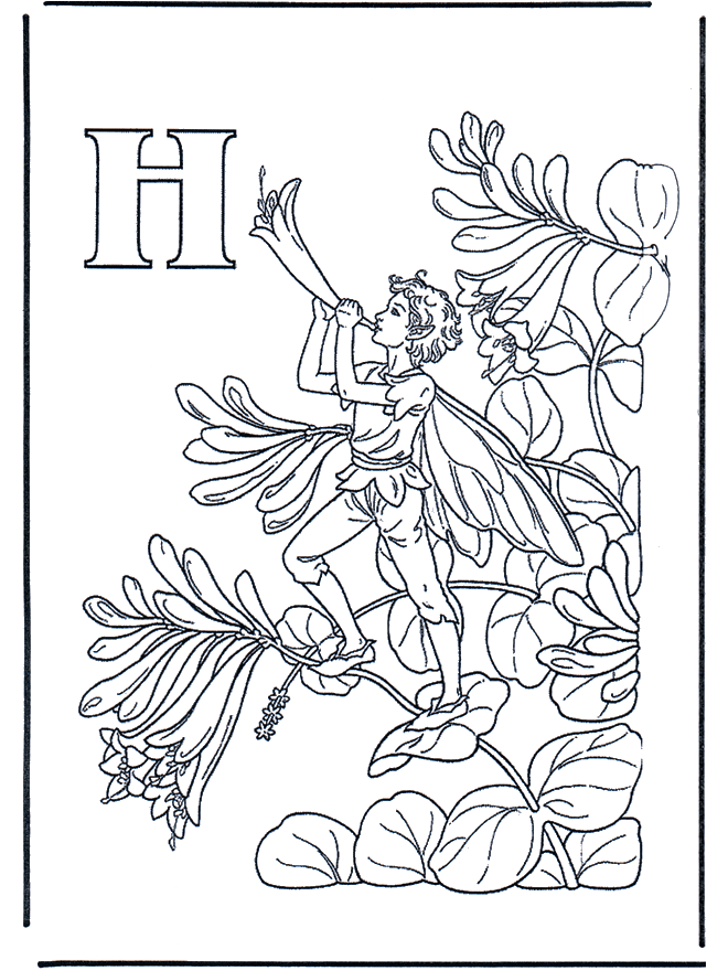 Alphabet H - Coloriages alphabet