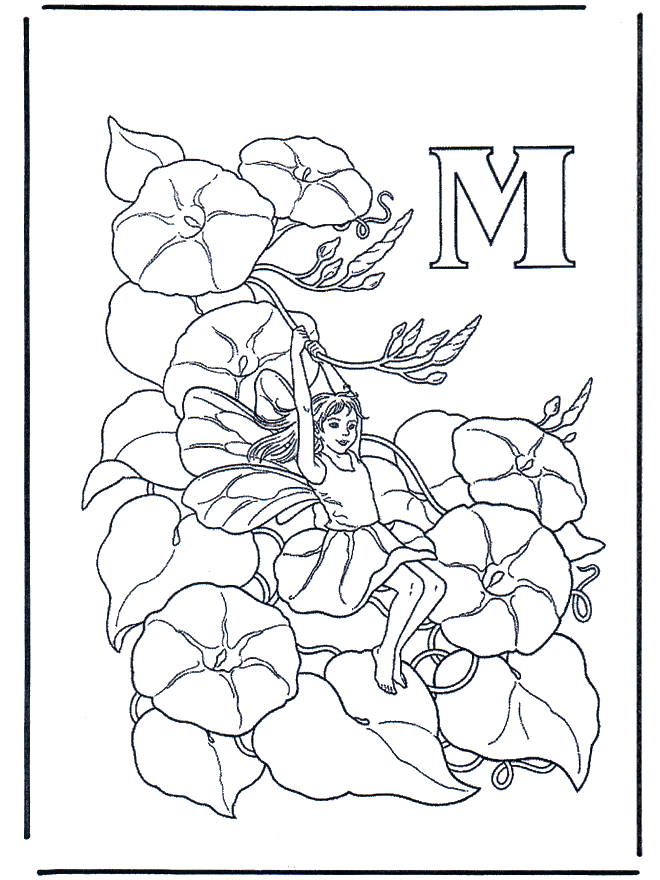 Alphabet M - Coloriages alphabet