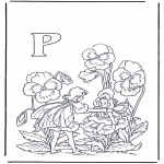 Coloriages faits divers - Alphabet P