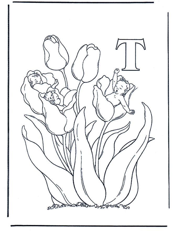 Alphabet T - Coloriages alphabet