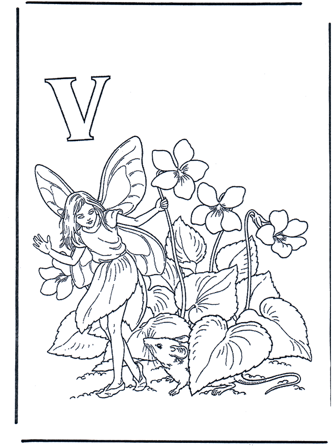 Alphabet V - Coloriages alphabet