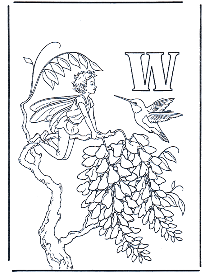 Alphabet W - Coloriages alphabet