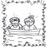 Coloriages pour enfants - Amoureux 1