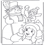 Coloriages hiver - Amusement d'hiver