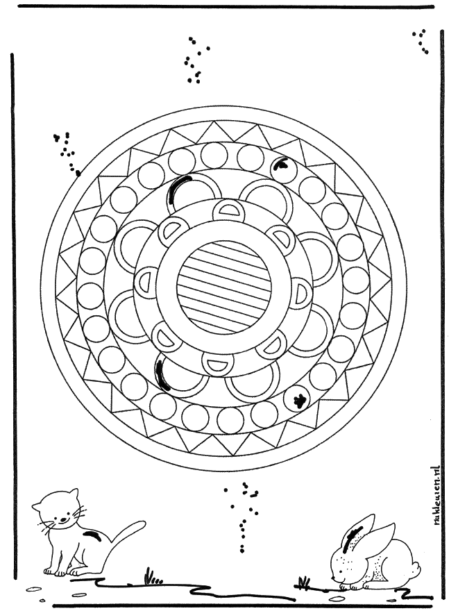 Animaux geomandala 1 - Mandala d'animaux