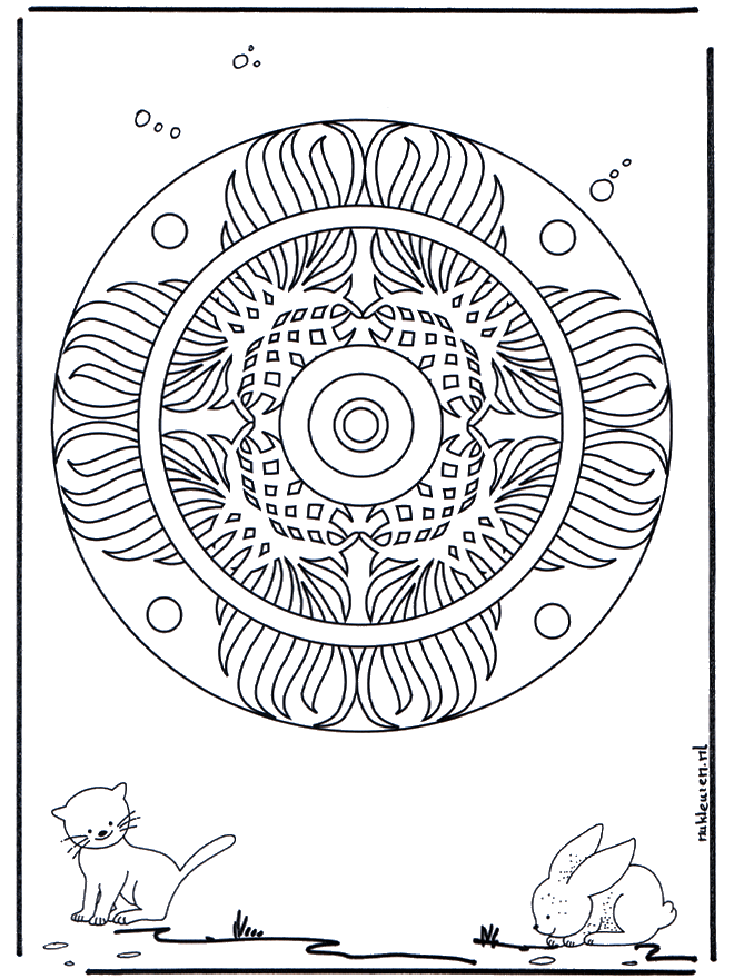 Animaux geomandala 3 - Mandala d'animaux