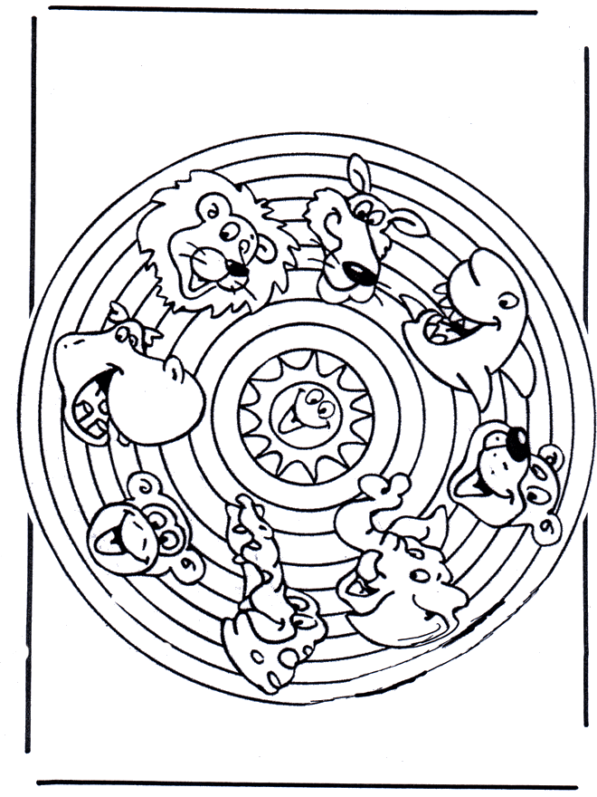 Animaux Mandala 2 - Mandala d'animaux
