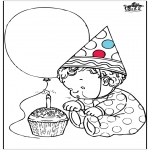 Coloriage thème - Anniversaire 1 année