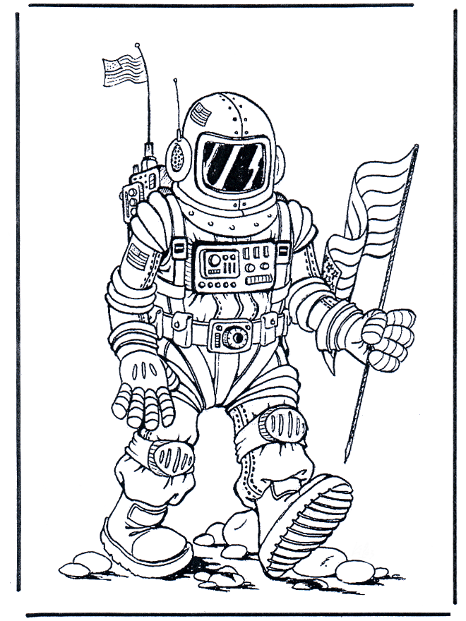 Astronaute - Coloriages astronautiques