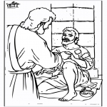 Coloriages Bible - Aveugle