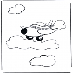 Coloriages faits divers - Avion 1