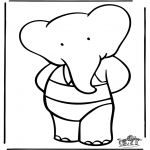 Coloriages pour enfants - Babar