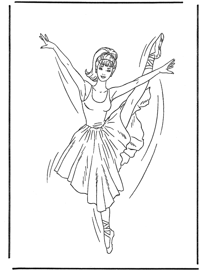 Ballerine 1 - Coloriages ballet