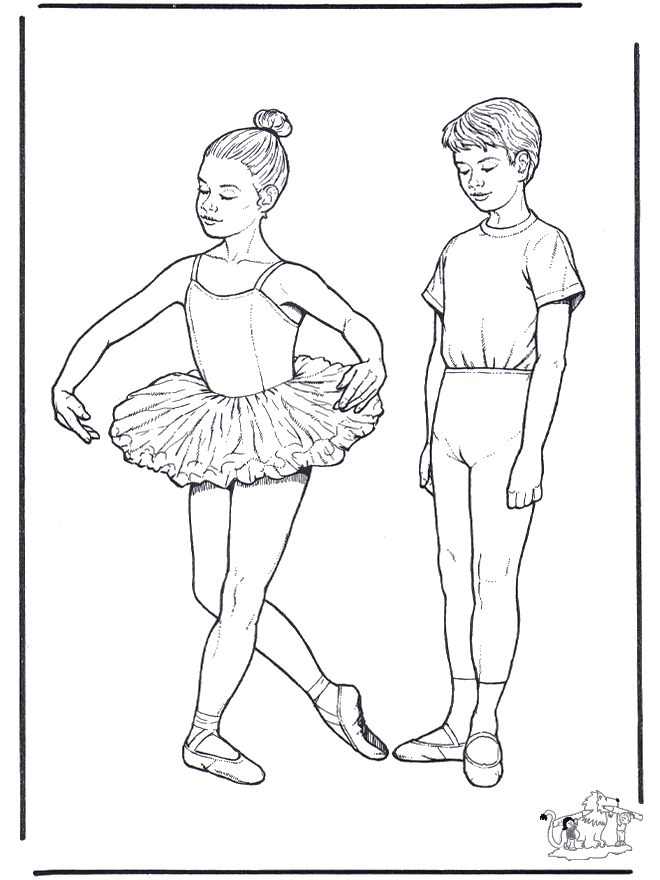 Ballet 1 - Coloriages ballet