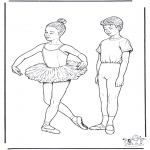 Coloriages faits divers - Ballet 1