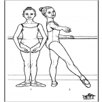 Coloriages faits divers - Ballet 7