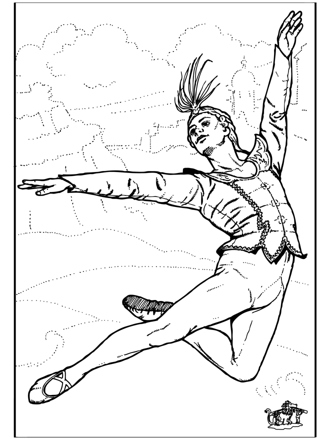 Ballet 8 - Coloriages ballet