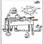 Coloriages faits divers - Barbecue