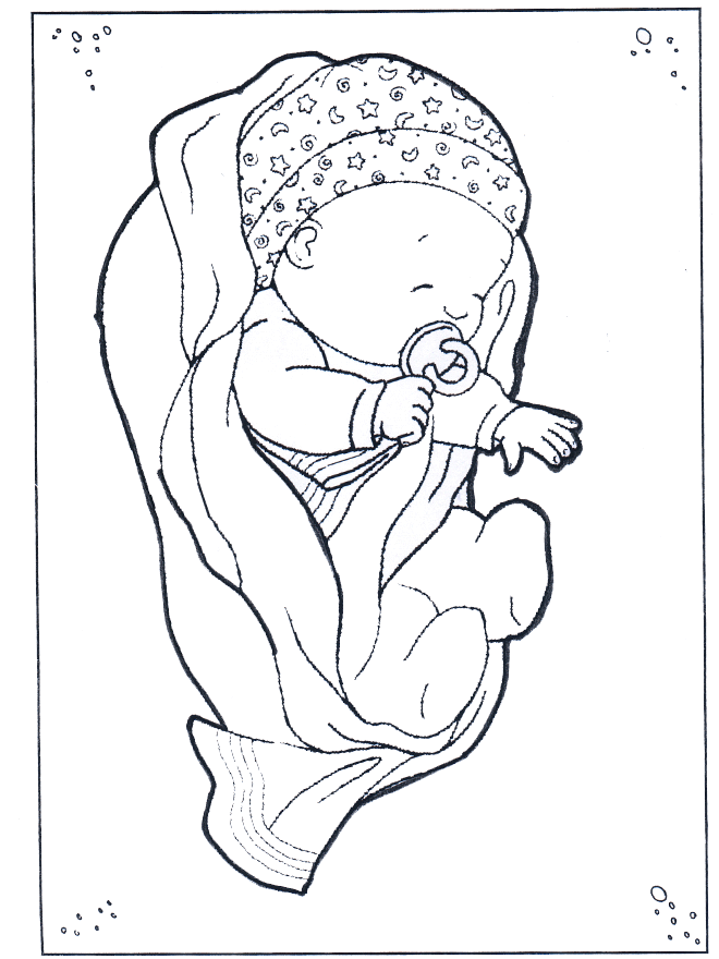 Bébé 1 - Coloriages Naissance