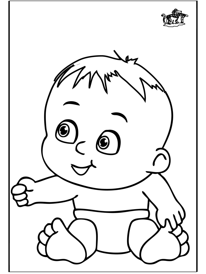 Bébé 13 - Coloriages Naissance