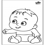 Coloriage thème - Bébé 13