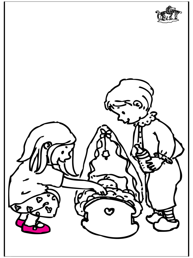 Bébé 14 - Coloriages Naissance