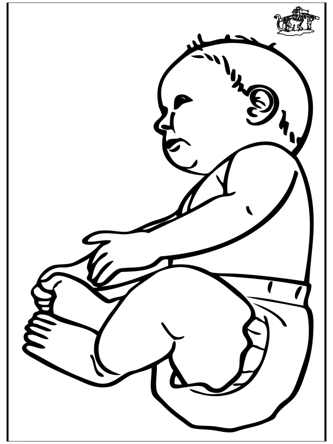 Bébé 16 - Coloriages Naissance