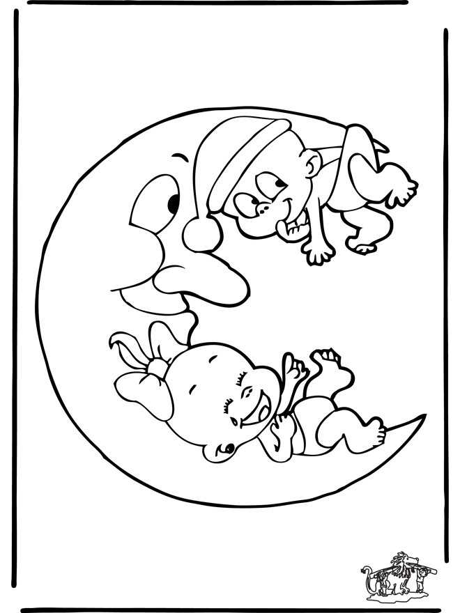 Bébé 3 - Coloriages Naissance