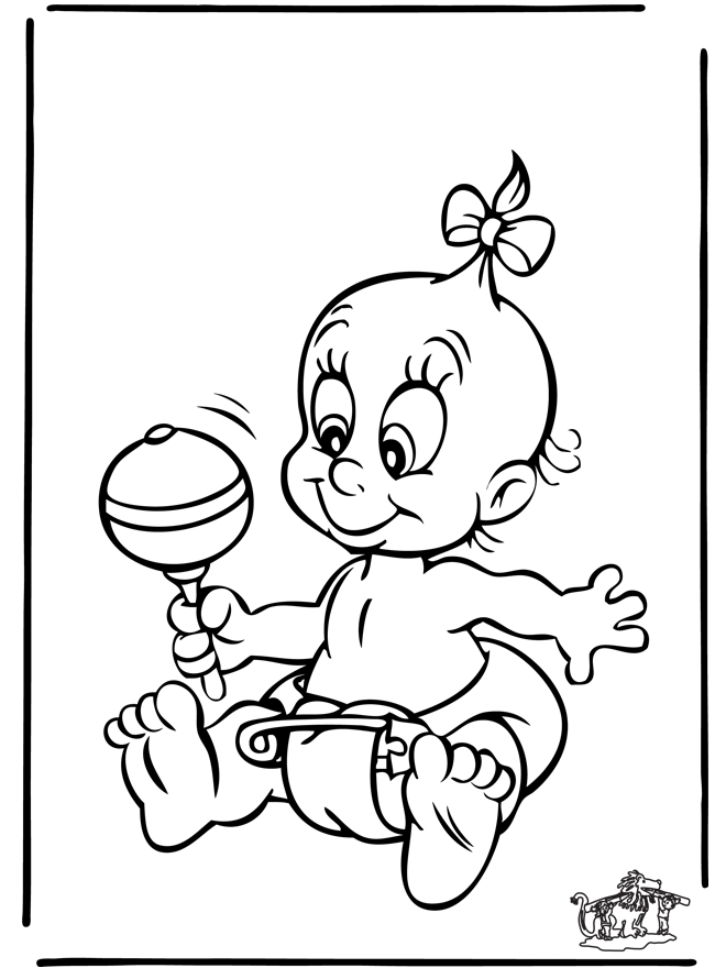 Bébé 4 - Coloriages Naissance