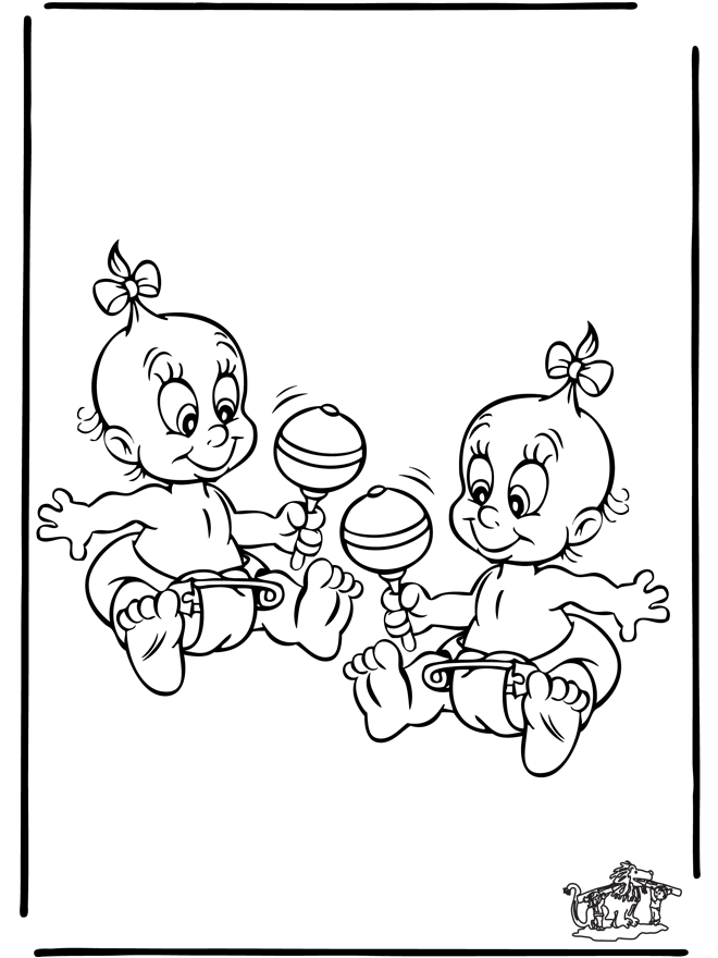 Bébé 5 - Coloriages Naissance