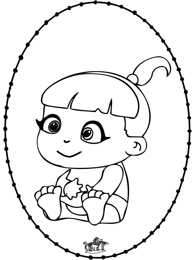 Bébé - Dessin à piquer 2 - Coloriages Naissance