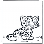 Coloriages d'animaux - Bébé tigre