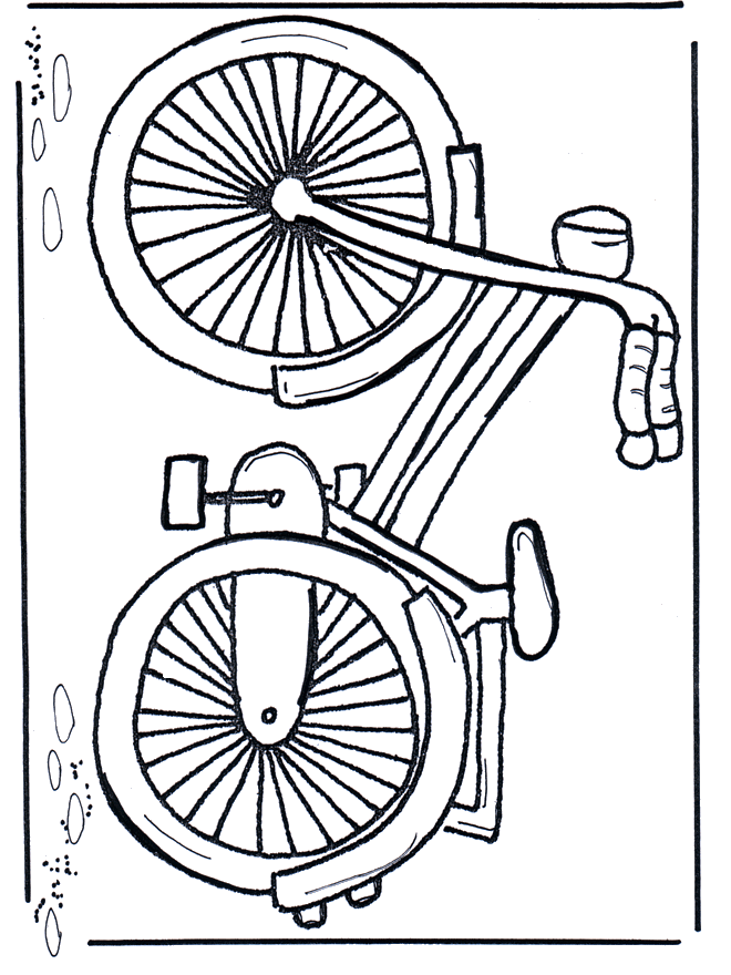 Bicylclette 1 - Coloriages assortis